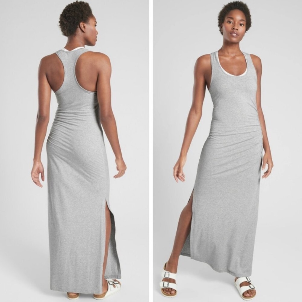 NWOT Athleta Playa Maxi Dress Heather Grey Large